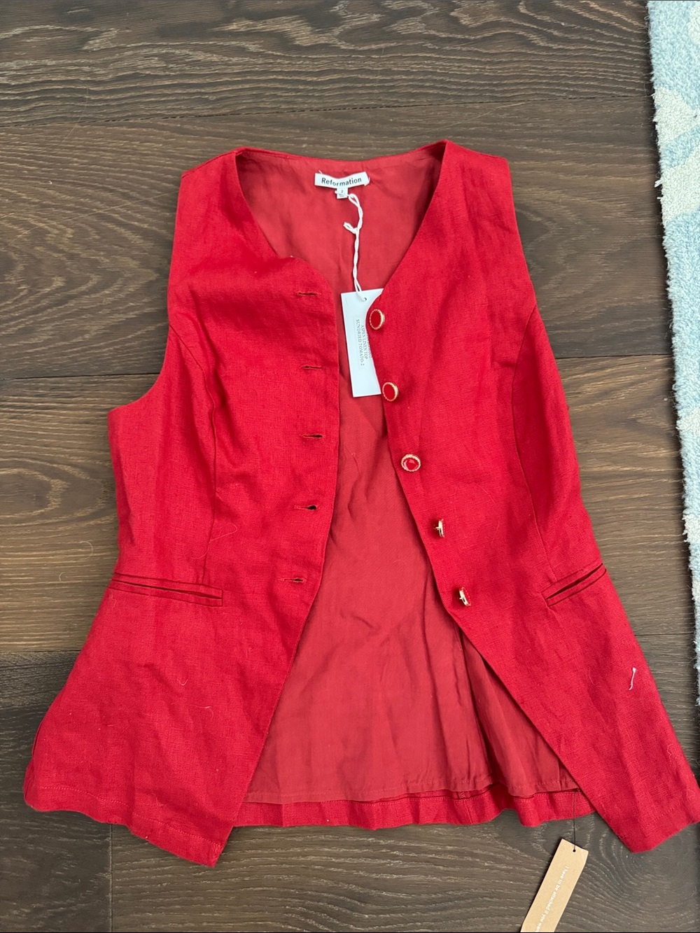 Reformation - Aspen Linen Top Sz 2